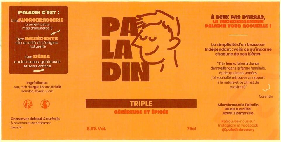 Etiquette MICROBRASSERIE PALADIN 06