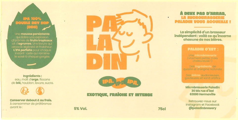 Etiquette MICROBRASSERIE PALADIN 07