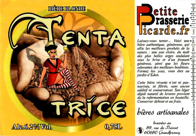 etiquette PETITE BRASSERIE PICARDE 33