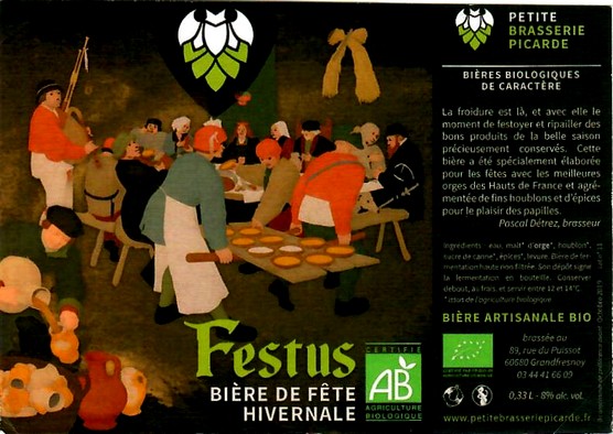 etiquette PETITE BRASSERIE PICARDE 35