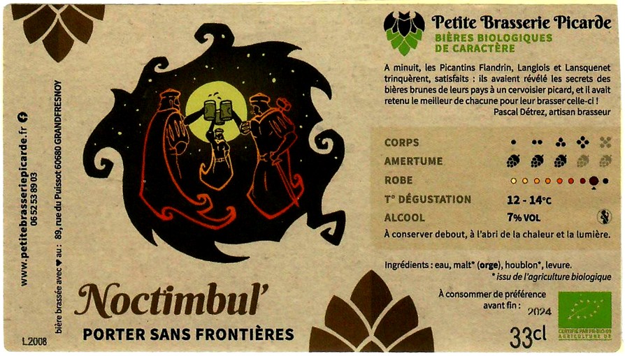 etiquette PETITE BRASSERIE PICARDE 37